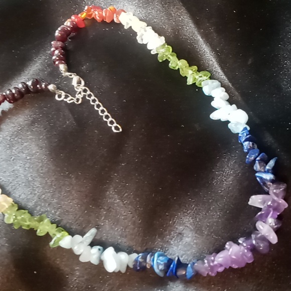 Colorful naturals stone necklace. - Picture 1 of 4